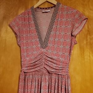 London Times Fit n Flare Cap Sleeve Dress Sz 4